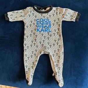 Karl Lagerfeld Baby Black Cat Romper